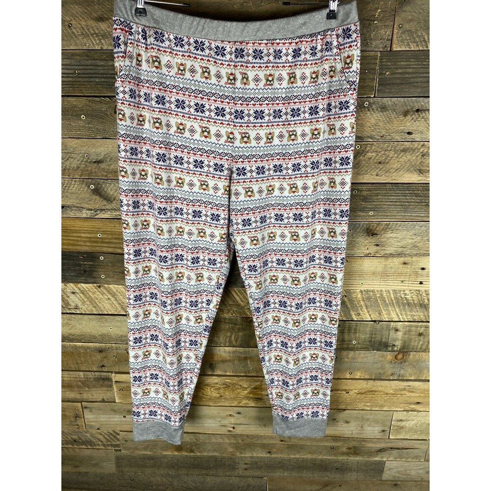 Cuddl Duds Women's Sz XL Sleepwear Pants Holiday Dog Print
